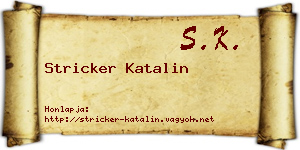 Stricker Katalin névjegykártya